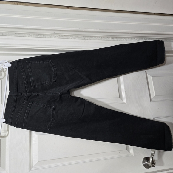 GAP jeans women's size 27 black mid rise ankle fray girlfriend denim - Picture 6 of 12